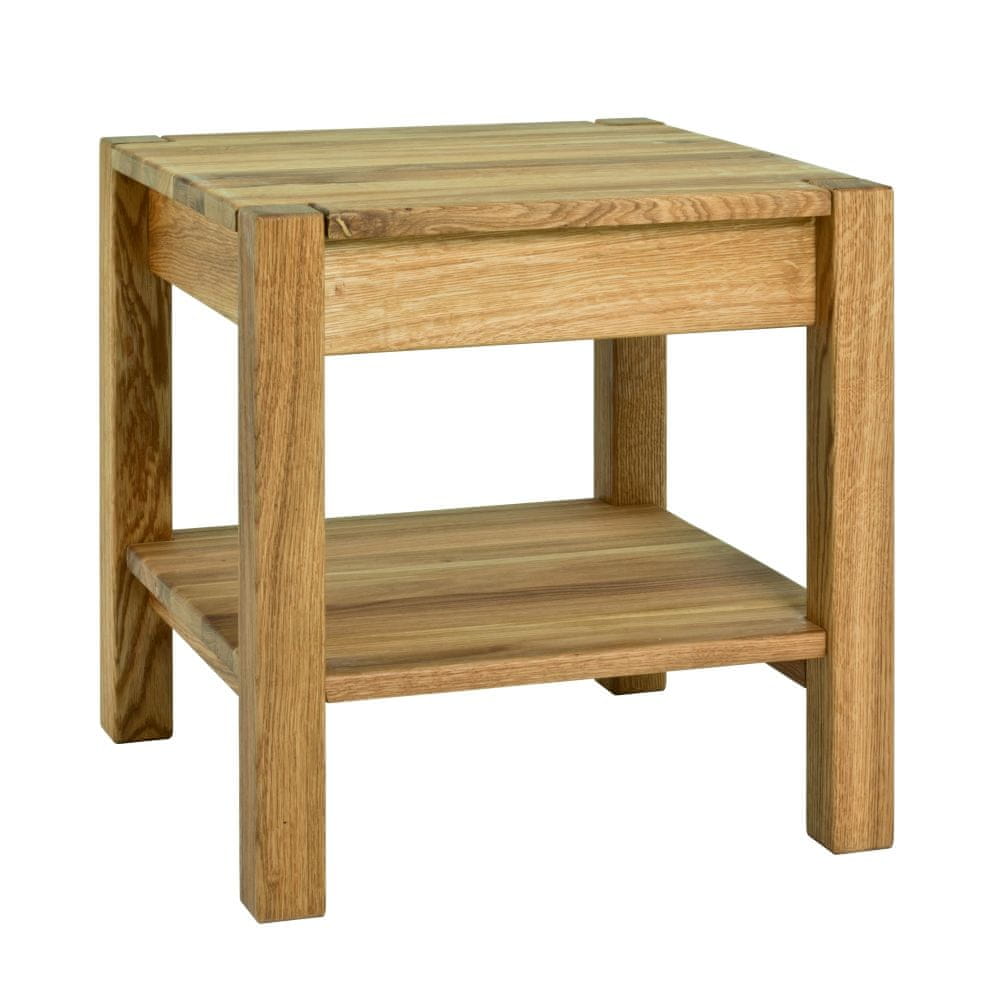 Mørtens Furniture Nočný stolík Molk, 43 cm, dub